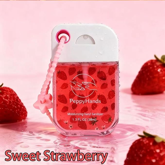 PeppyHands Hand Sanitizer, Hand Sanitizer Spray, Hydrating Spray for Hand, Portable Sanitizer spray Set ﻿for Travel Size, 500-Sprays Each Multi-Flavor (8Pcs.)