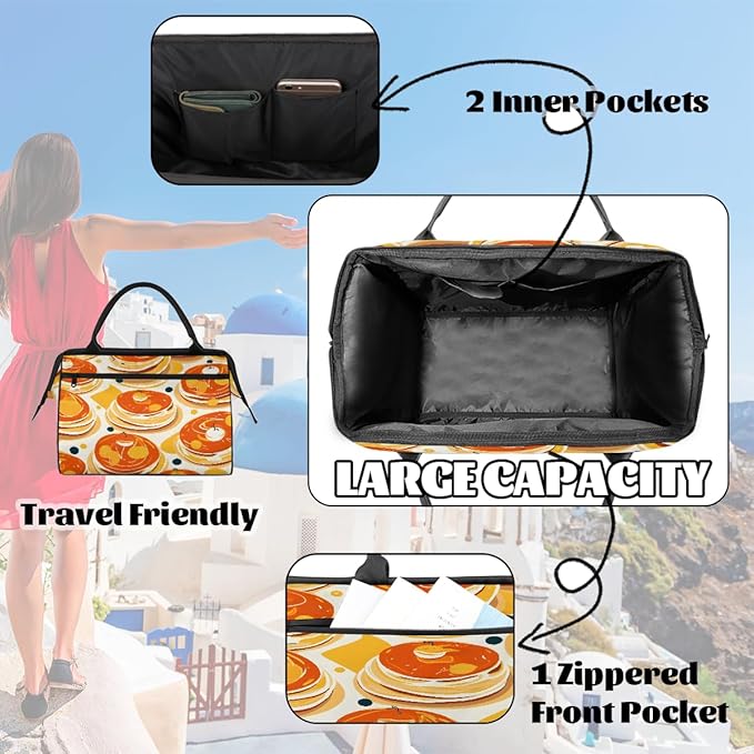 Travel Duffel Bag Cake Pattern Waterproof Sports Duffel Bags Lightweight Large Capacity Weekender Carry On Gym Bag for Women Men