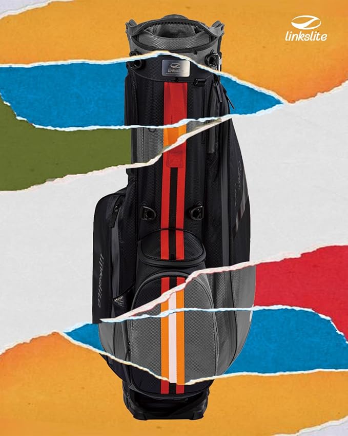 Ultra Lightweight Waterproof Golf Stand Bag with Rain Cover | Full-Length 5-Way Divider, 6 Pockets with Magnetic Access & Dual X-Strap | Easy-Carry for Men & Women