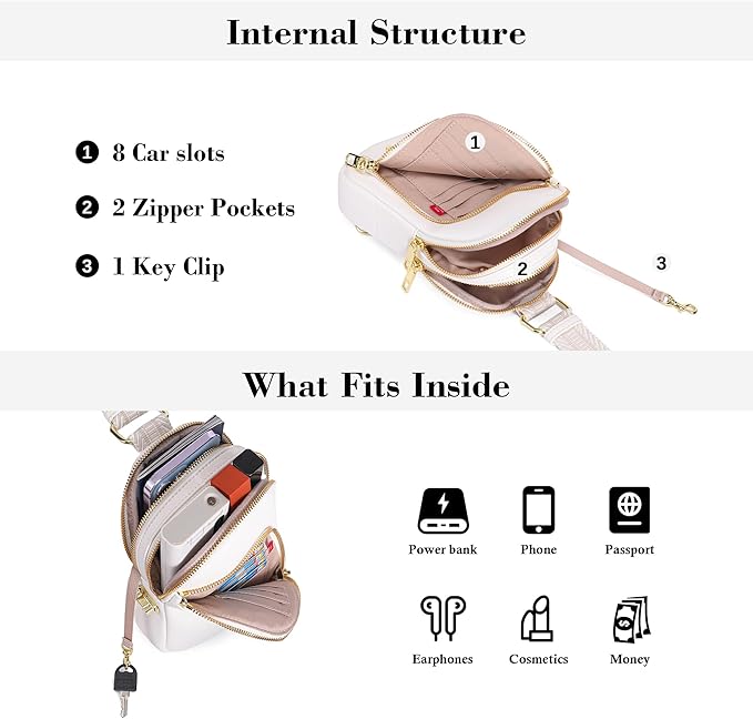 INICAT RFID Blocking Sling Bag Anti Theft Crossbody Bags Women Valentine's Day Gifts Travel Purses Vegan Leather