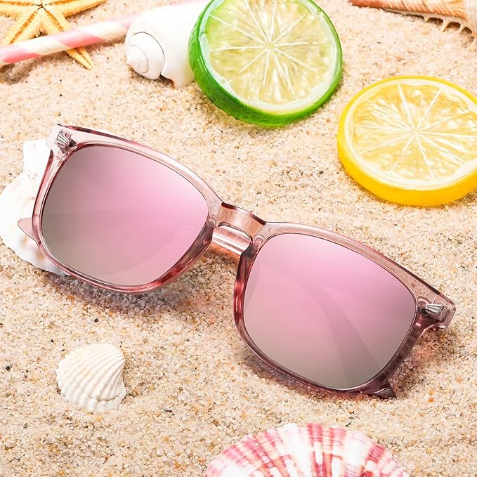 DUSHINE Polarized Sunglasses for Women Classic Retro Style UV400 Protection