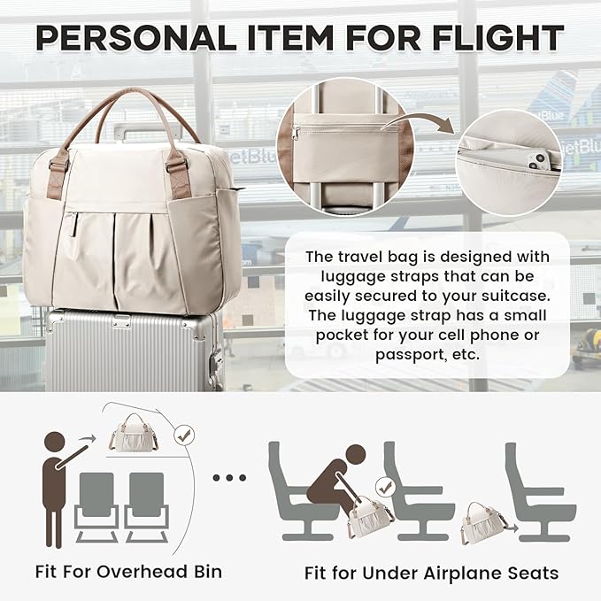 Small Gym Bag for Women, Travel Duffle Bag with Shoe Compartment, Carry on Weekender Bags Waterproof Overnight Bags