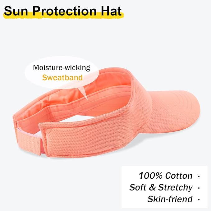 Sun Visor Hat Adjustable Velcro Outdoor Sports Cap for Men Women Adults