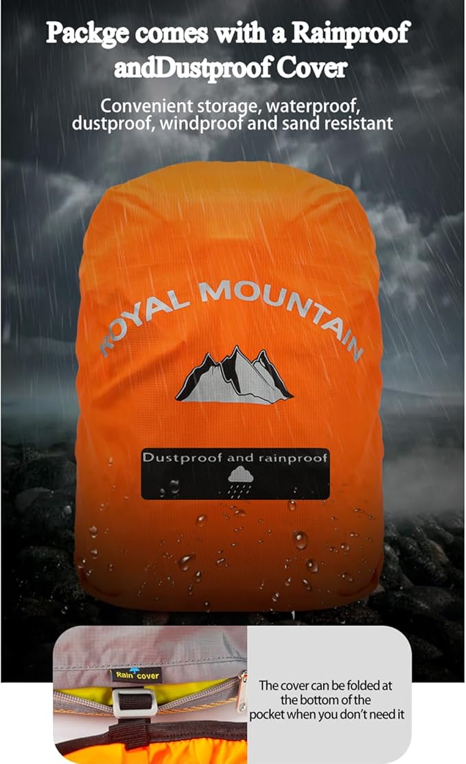 Hiking Backpack 30L Foldable Travel Daypack For Women Men,Camping Daypack Backpacks Lightweight,Durable Hiking Backpack Fit For Hiking,Daily Commuting,Short Trips.(With Rain-cover)