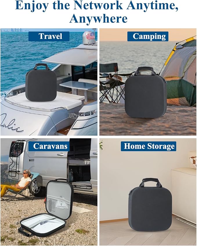 Carry Case for Starlink Mini – Outdoor Travel Case for Standard Starlink Mini Accessories, Large Capacity, Semi-Rigid EVA Protection