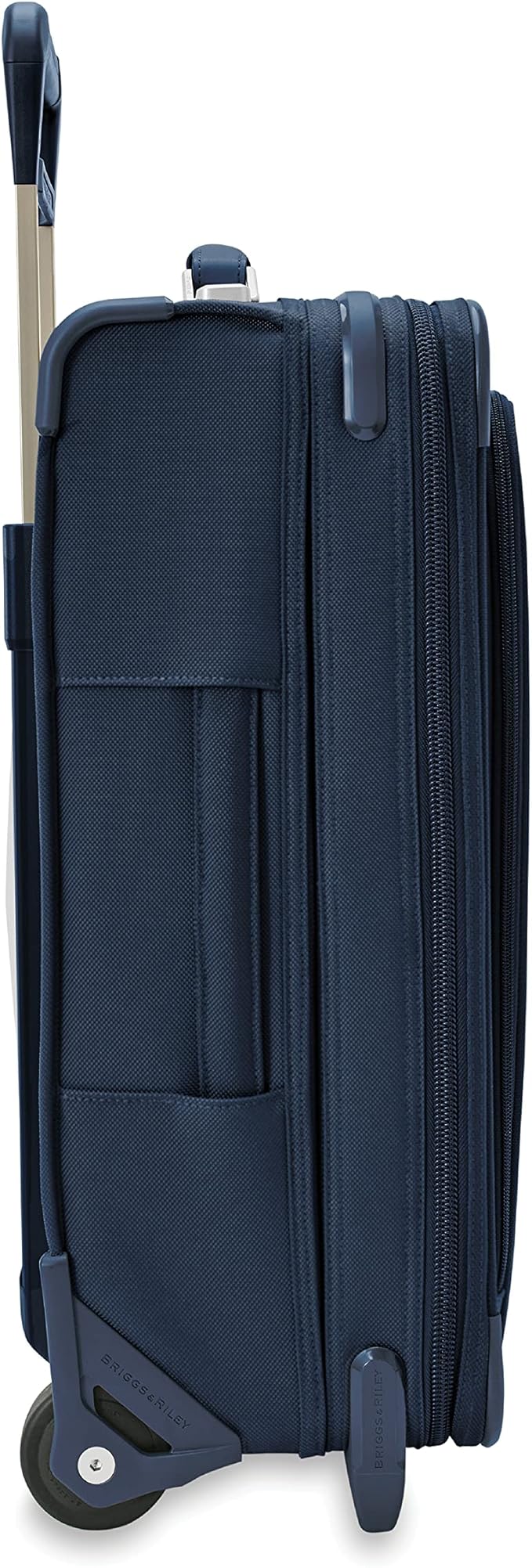 Briggs & Riley Essential 22" 2-Wheel Expandable Carry On - Luggage for Travel, Suitcases with Wheels, Softside Rolling Bag for Men & Women, Self-Repairing Zipper - Baseline Collection, Navy
