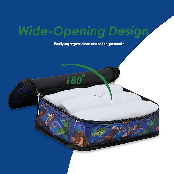 Disney Minnie Mickey Stitch Packing Cubes - Winnie the Pooh, Princess Cinderella, Cars, Toy Story 5 Piece Packing Cubes Compression - Travel Essential - Luggage Suitcase Organizer Set