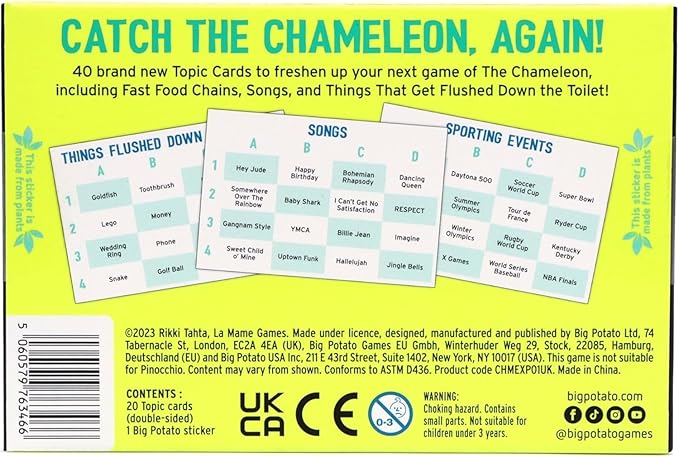 Big Potato The Chameleon Board Game Expansion Pack