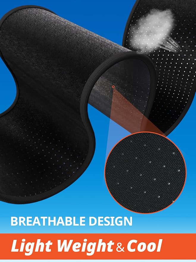 Travel Pillow for Airplanes, Ultra-Thin Breathable Airplane Pillow Alternative, Airplane Head Strap with 3D Sleep Eye Mask, 360° Support for Long Flight, Work for Seats with Headrest, Black