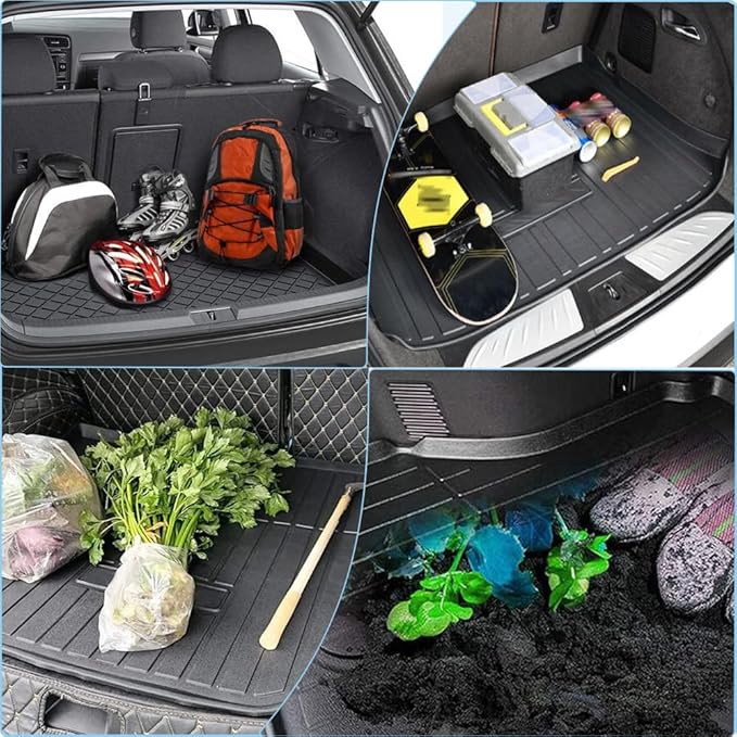 Prius Cargo Mat - All-Weather Cargo Liners Compatible with 2023-2025 Toyota Prius，3D Custom-Fit Waterproof Non-Slip Durable Odorless TPO Trunk Tray Floor Mat with High-Raised Lip