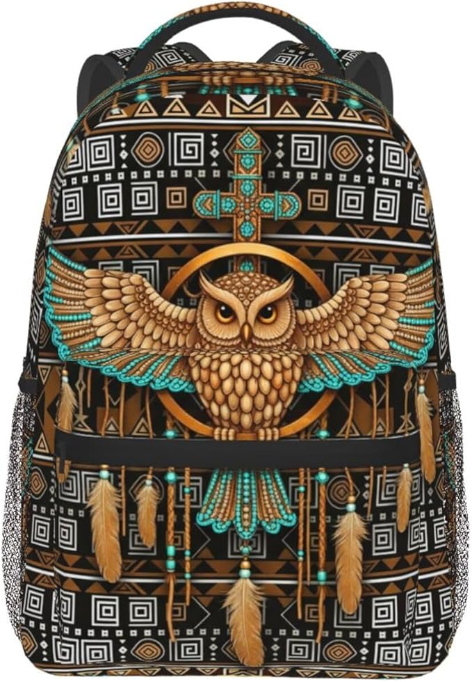 Native American Backpack for Men Women,Casual Travel Hiking Camping Backpacks Lightweight Bookbag