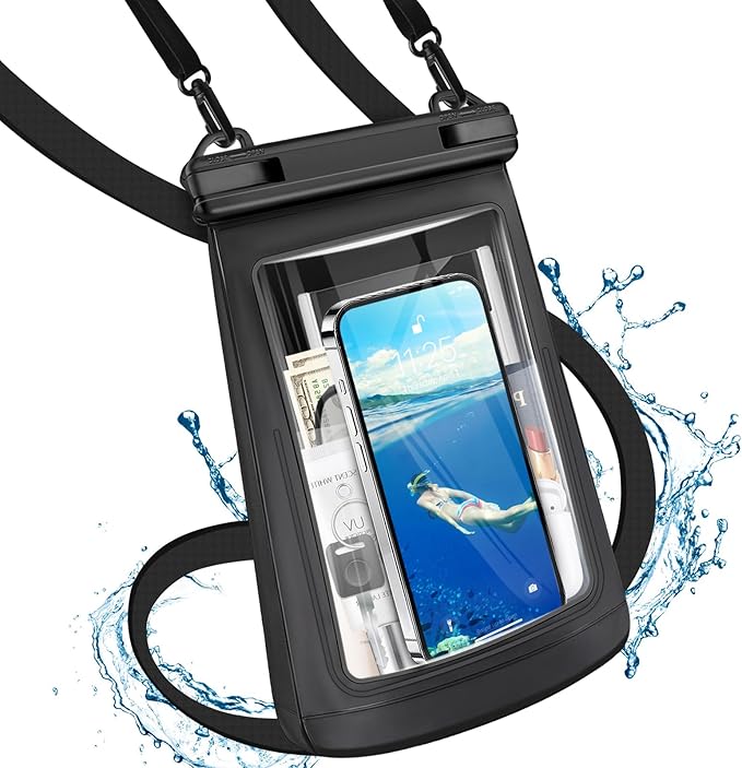 Large Floating Waterproof Phone Pouch, Cell Phone Dry Bag for iPhone 14/13/12/11 Pro Max, Galaxy S22/S21 All Phones, Universal Float Water Proof Bag for Beach Water Park【Oversize】