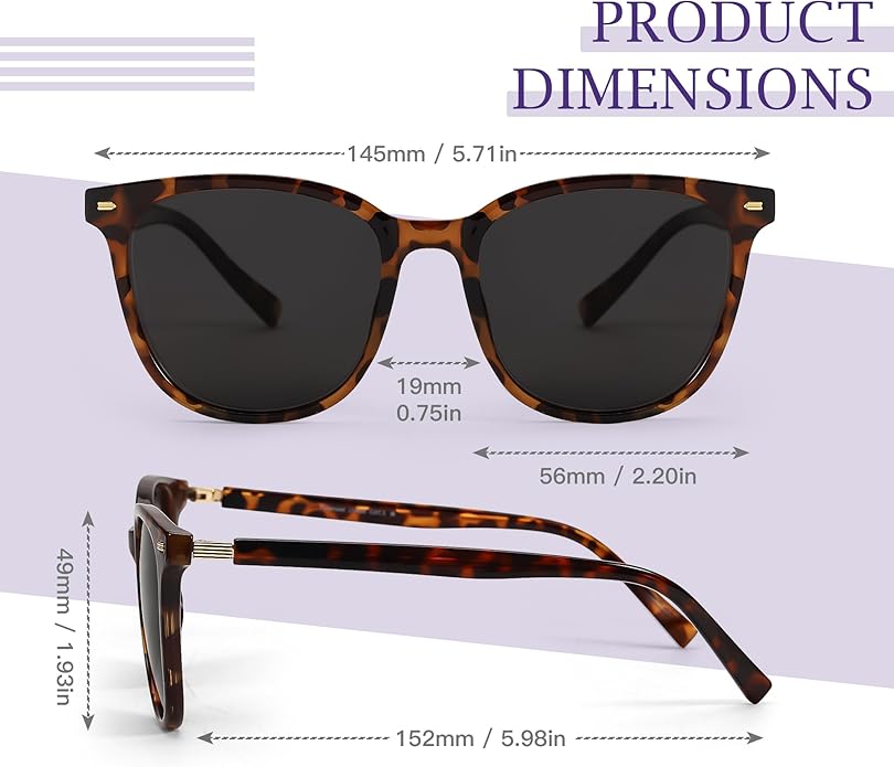 SIPHEW Oversized Square Sunglasses for Women|Lightweight Fashion Sunglasses 100% UV400 Protection|Trendy Mirrored Shade