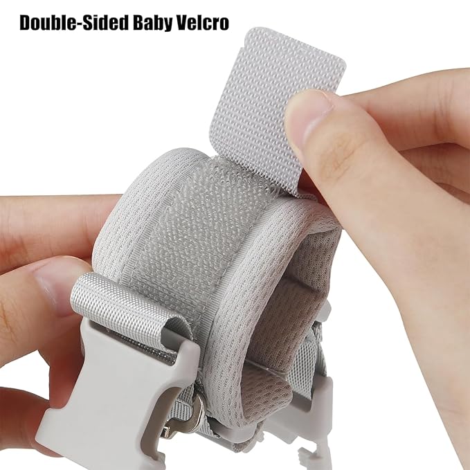 PandaEar Anti Lost Wrist Link, Toddler Harness Walking Leash Safety Child Wristband Leashes for Babies Kids (Grey)
