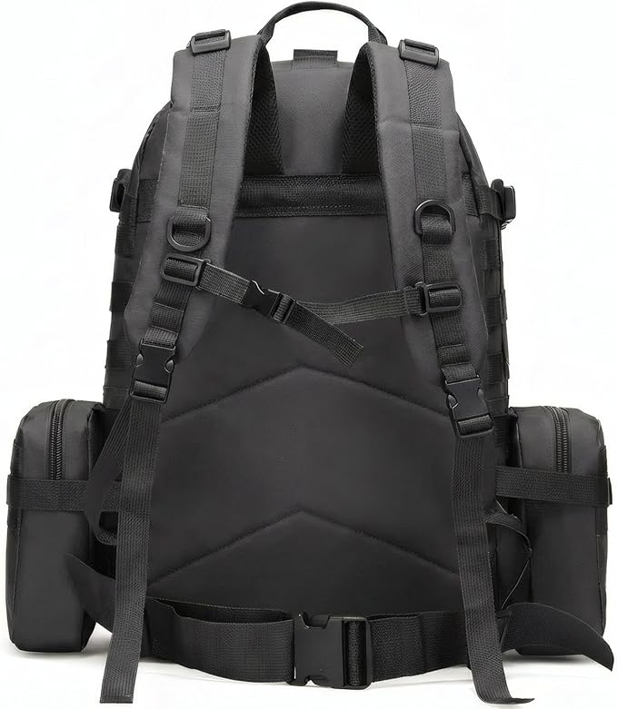 Military Tactical Backpack for Men 60L Waterproof Bug Out Bag Survival Rucksack Go Bag Emergency Molle System Army 3 Day Assault Pack for Hiking Hunting Camping Black