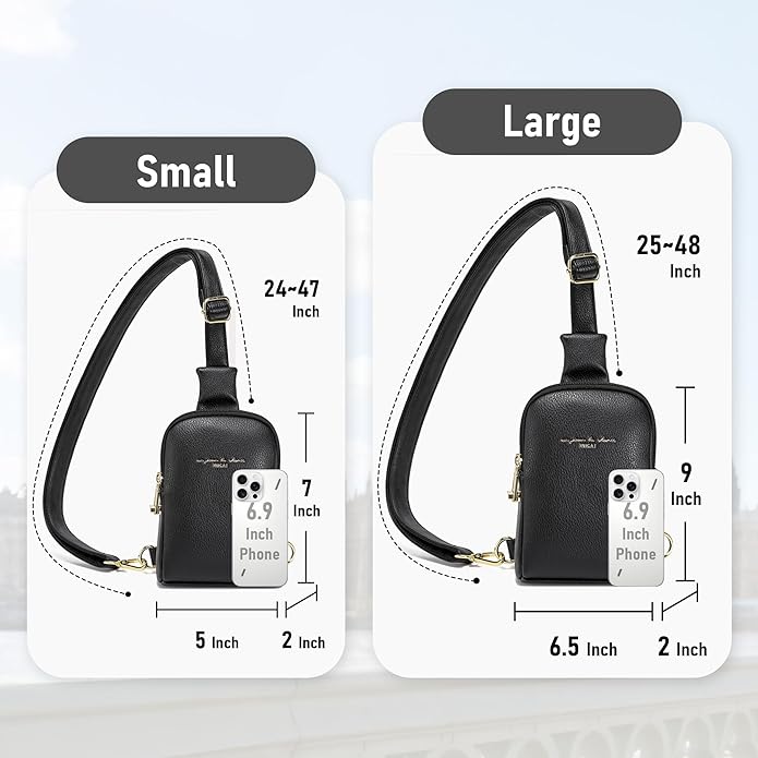 INICAT Travel Small Crossbody Sling Bags Women Cross Body Purses Passport Holder Vegan Leather Fanny Packs Birthday Gifts