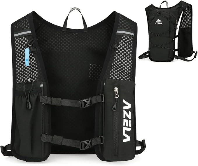 YAPJEB Lightweight Hydration Pack Backpack Vest, Optional 1.5L 2L BPA Free Water Bladder - Leakproof Breathable for Men Women Running Hiking Cycling Marathon