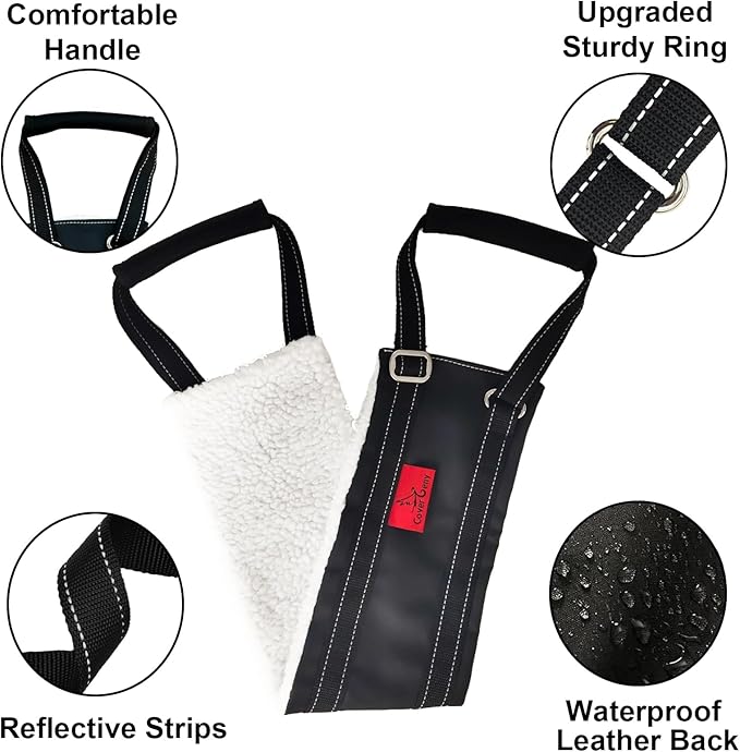 Leather Dog Lift Harness for Small Dogs, Doggie Walking Sling, Dog Sling Belly Support Strap, Pet Assist Harness for Senior,Injured,Disabled Dogs After ACL Surgery S