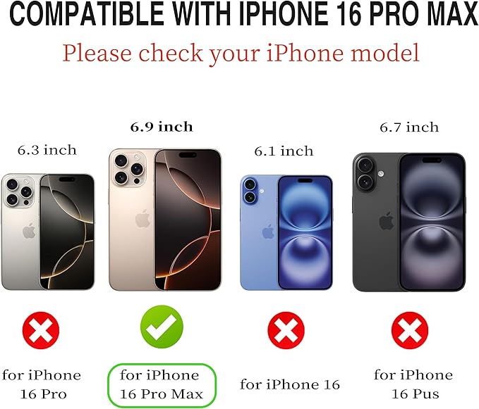 CIVICASE for iPhone 16 Pro Max Wallet Case,PU Leather Flip Case RFID Blocking Credit Card Holder Folio Magnetic Stand TPU Shockproof Cover Compatible with iPhone 16 Pro Max, Brown