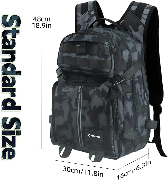 25L Hiking Backpack - 600D Oxford Water-Resistant, Large Capacity Dual-Shoulder Bag for Outdoor Trekking Camping