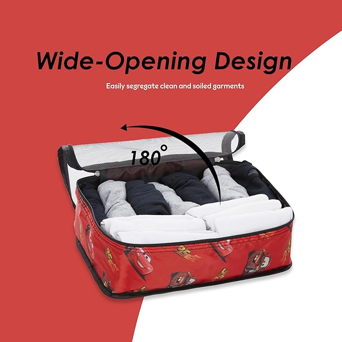 Disney Minnie Mickey Stitch Packing Cubes - Winnie the Pooh, Princess Cinderella, Cars, Toy Story 5 Piece Packing Cubes Compression - Travel Essential - Luggage Suitcase Organizer Set