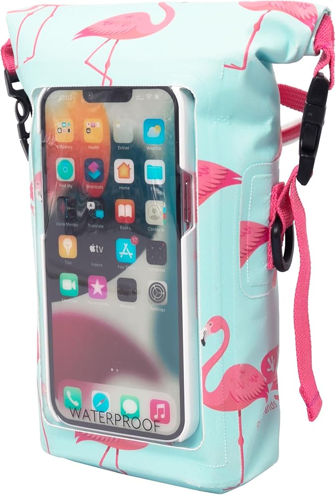 geckobrands Waterproof Phone Tote with 2L Dry Bag and Adjustable Strap – Protect Your Phone and Valuables While on The Go