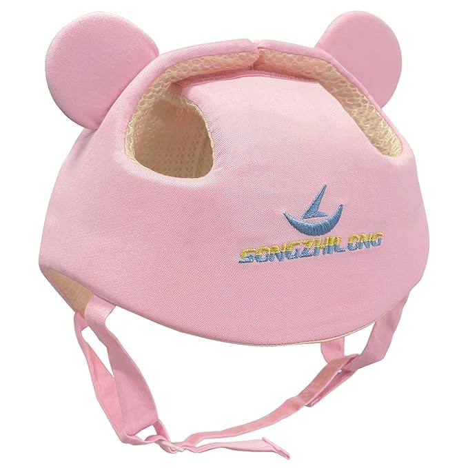 Baby Infant Helmet Toddler Headguard Head Protective Cushion Cute Children Adjustable Helmet Hat Harnesses Cap Kid Child Crawl Walk Playing (Pink)