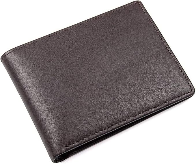 Genuine Leather Business Card Case Multifunction Organizer Credit Cards Gifts (Chocolate,Medium)