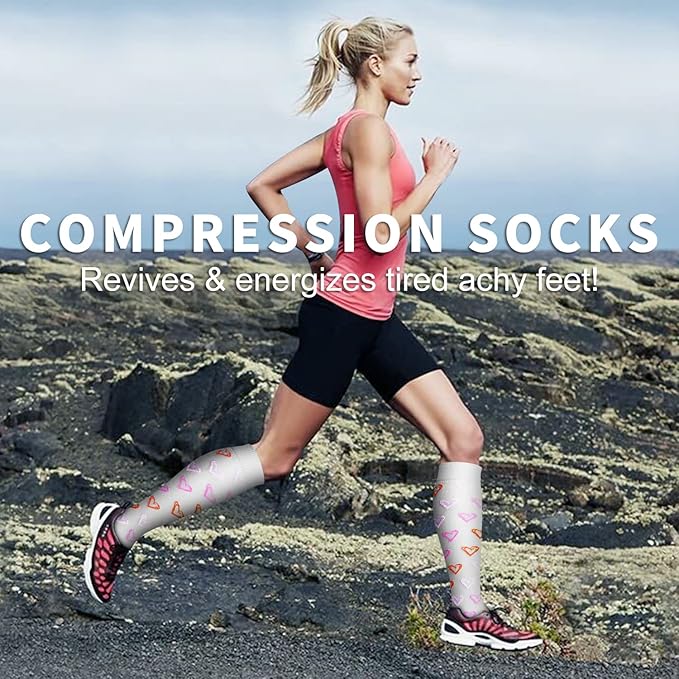 Laite Hebe Compression Socks For Women& Men circulation(8 Pairs),Socks-Best for Running,Sports,Hiking,Flight travel,Pregnancy