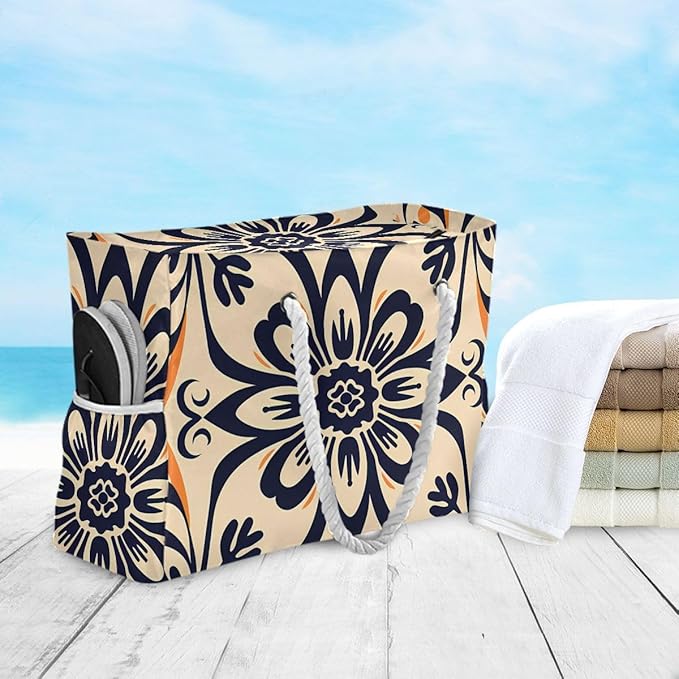 senya Large Beach Shoulder Bags Canvas Tote Water Resistant for Gym Travel Daily