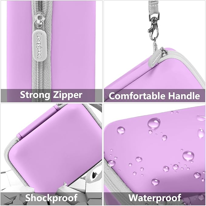 Leayjeen Underwater Camera Case Compatible with YISENCE/Trsunow/HICSHON/Yifecial/QUNVAL 11FT Waterproof Camera，Selfie Underwater Camera, Waterproof Floatable Digital Camera- Purple(Case)