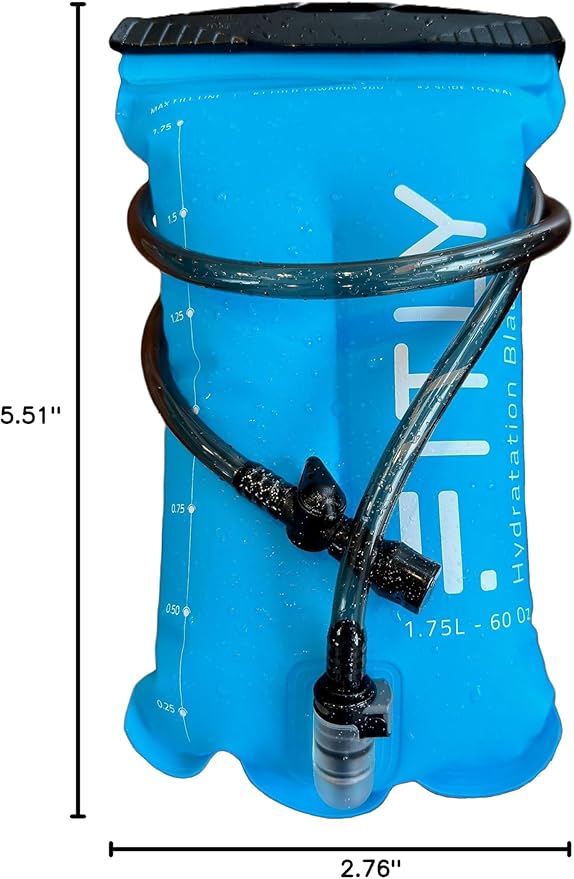 FITLY Soft Flask - Shrink As You Drink Soft Water Bottle for Hydration Pack - Folding Water Bottle Ideal for Running, Hiking, Cycling, Climbing & Rigorous Activity