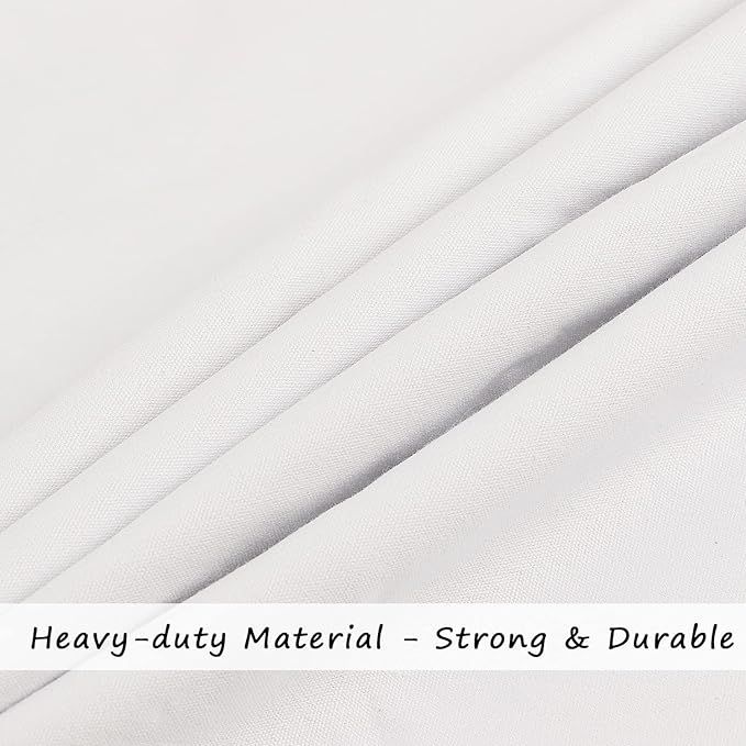 Cotton Canvas Laundry Bag with Handles & Drawstring Straps, Heavy Duty Extra Large Laundry Bags for Laundromat and Household, 25.5x34 Inch, White