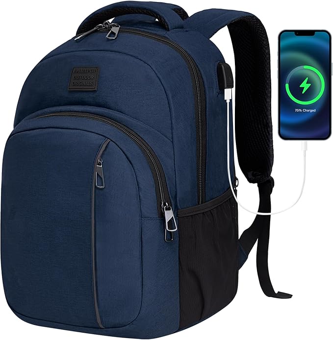 LARIPOP Travel Laptop Backpack,15.6 Inch Business Laptop backpack for Men Women with USB Charging Port,Water-Resistant Laptopack Weekender Daypack for Work College Computer