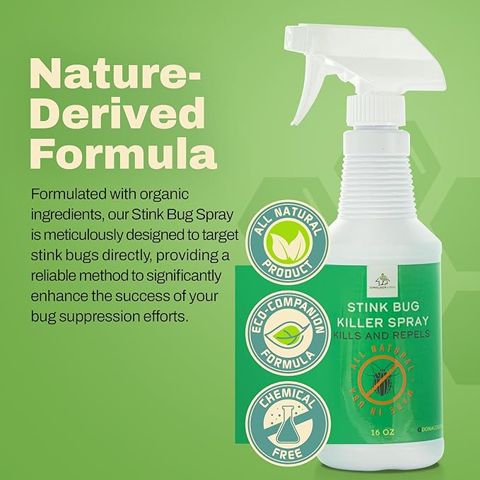 Stink Bug Spray - Naturally Eliminate Stink Bugs for a Refreshing Home Atmosphere, Keeping Unwelcome Intruders at Bay, 16oz