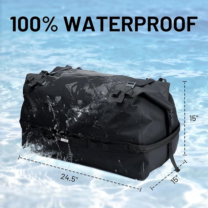 MIER Large Waterproof Duffel Bag Rolltop Dry Backpack Duffle Bags for Kayaking, Rafting, Boating, Swimming, Camping, Travel, Gym, Beach, 60L/80L