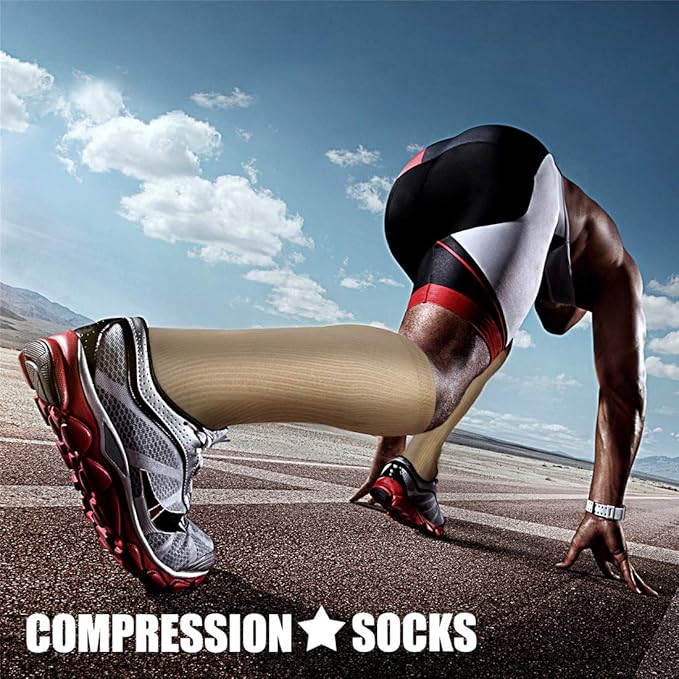 CHARMKING Compression Socks for Women and Men Circulation 4 Pairs 15-20 mmHg Best Support for Athletic Running Cycling