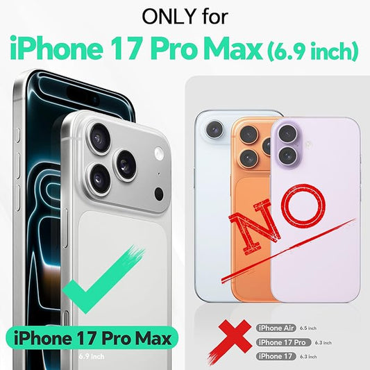 TUCCH 2-in-1 Removable Case Wallet for iPhone 17 Pro Max (6.9") 2025, Detachable Wrist Strap, 4 Card Holders RFID Blocking, Wireless Charging, Stand, Magnetic, PU Leather, Shockproof Folio Cover, Red