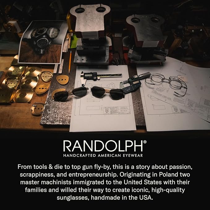 Randolph Eyewear Aviator Sunglasses for Men & Women – Non-Polarized & Polarized Lenses, 23k Gold UV Protection Sunglasses