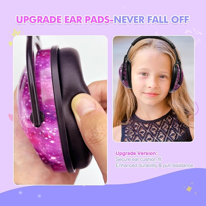 ZOHAN EM030 Kids Ear Protection, Noise Cancelling Headphones Ear Muffs for Autism Sensory, Safety Noise Reduction Hearing Protection for Monster Truck/Concerts/Fireworks/Air Shows