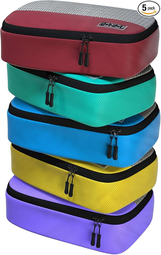 Small Packing Cubes for Suitcases - 5 Pcs Set - Travel Organizer Bags for Carry-On Luggage