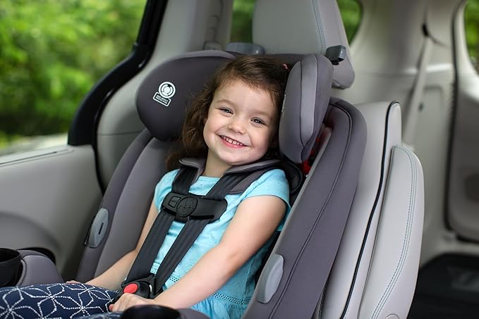 Safety 1st Grow and Go All-in-One Slim Convertible Car Seat, Rear Facing, 5-40 lbs, Forward Facing (30–65 lbs), High Back Booster Seat 40-100 pounds, Evening Dusk