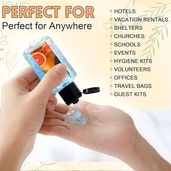 Frienda 24 Pcs Mini Hand Sanitizer Bulk with Scent 1 Fl oz Hand Sanitizer Travel Size Portable Moisturizing Clear Gel for Christmas Daily Use Friend Teacher Employee Appreciation Gifts
