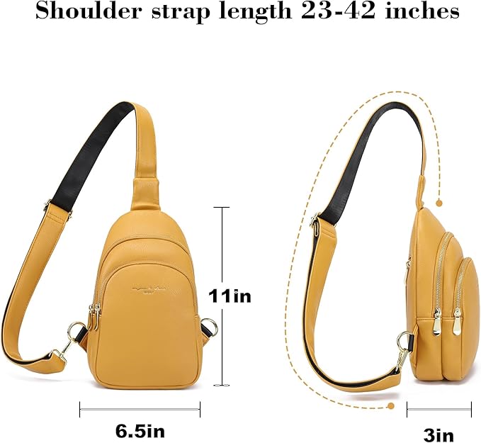 INICAT Crossbody Sling Bags Fanny Packs Valentine's Day Gifts Vegan Leather Travel Vacation Essentials Purses Women