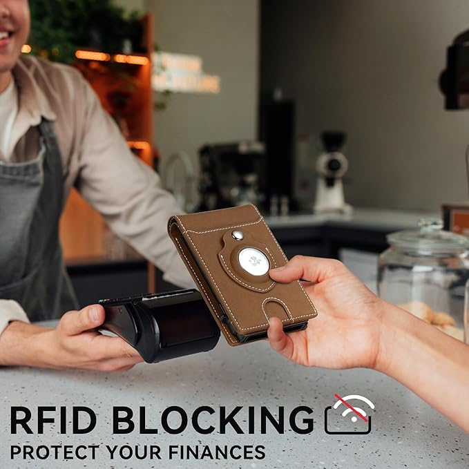 furid Smart Card Wallet for Men Slim: Minimalist Wallet For Men - RFID Blocking Pop Up Front Pocket Wallet, Metal Wallet 11 Card Holder