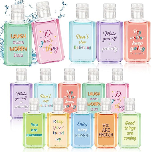 50 Pcs Mental Health Awareness Hand Sanitizer Bulk Inspirational Positive Affirmation Small Hand Sanitizer 1fl oz Travel Size Hand Soap Mental Health Gift for Teachers Team Coworker (Inspirational)