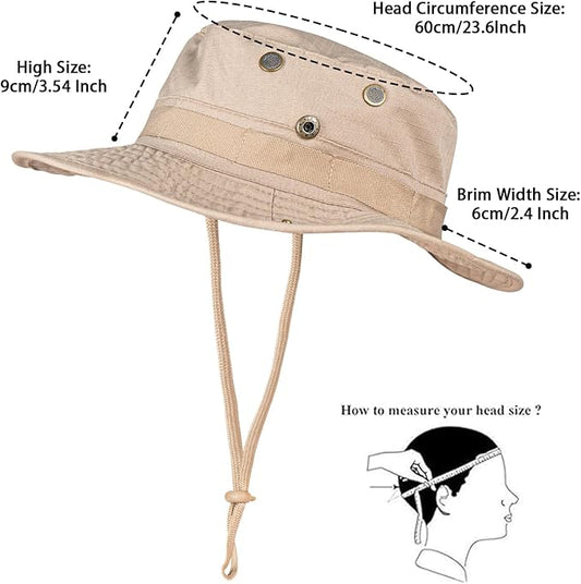 Sun Hats for Men Women Boonie Hat UPF 50+ Bucket Hat Wide Brim UV Protection Fishing Hiking Safari Outdoor Hats
