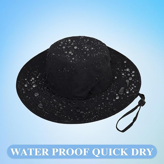 Wide Brim Sun Hats Waterproof Bucket Hat UV Protection Fishing Hat Summer Packable Fisherman Hat for Men and Women