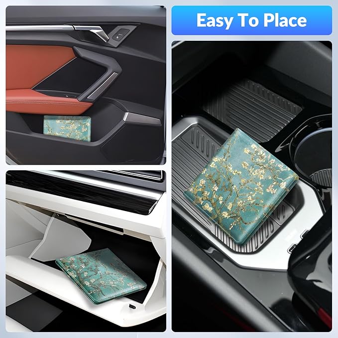 Car Registration and Insurance Card Holder，Vehicle Glove Box Car Organizer，Accessories Case for Storing Driving Licences, Cards, Documents