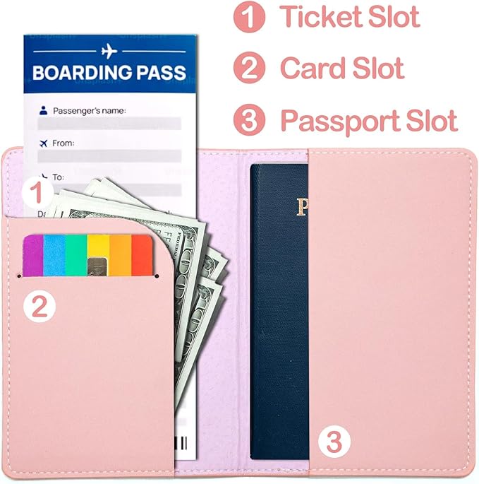 Sizobi Leather Passport Holder Covers Case, Passport Holder for Travel Women, International Travel Must Haves Travel Accessories for Women Men, Cruise Ship Essentials, Passport Book Travel Gifts